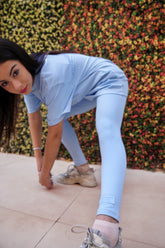 27 inch High Rise Legging - Powder blue